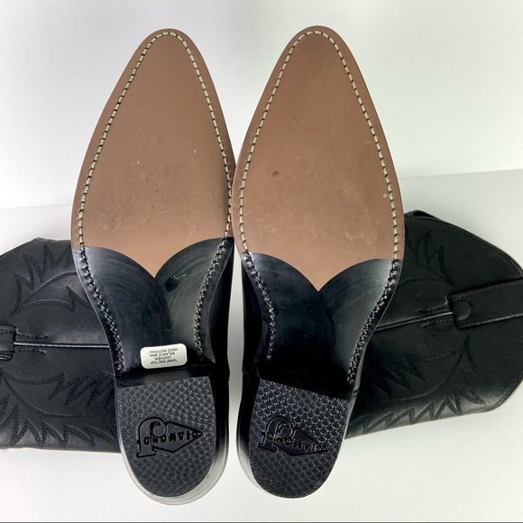 Justin Womens Black Leather Western Boot 6 B - Picture 15 of 16